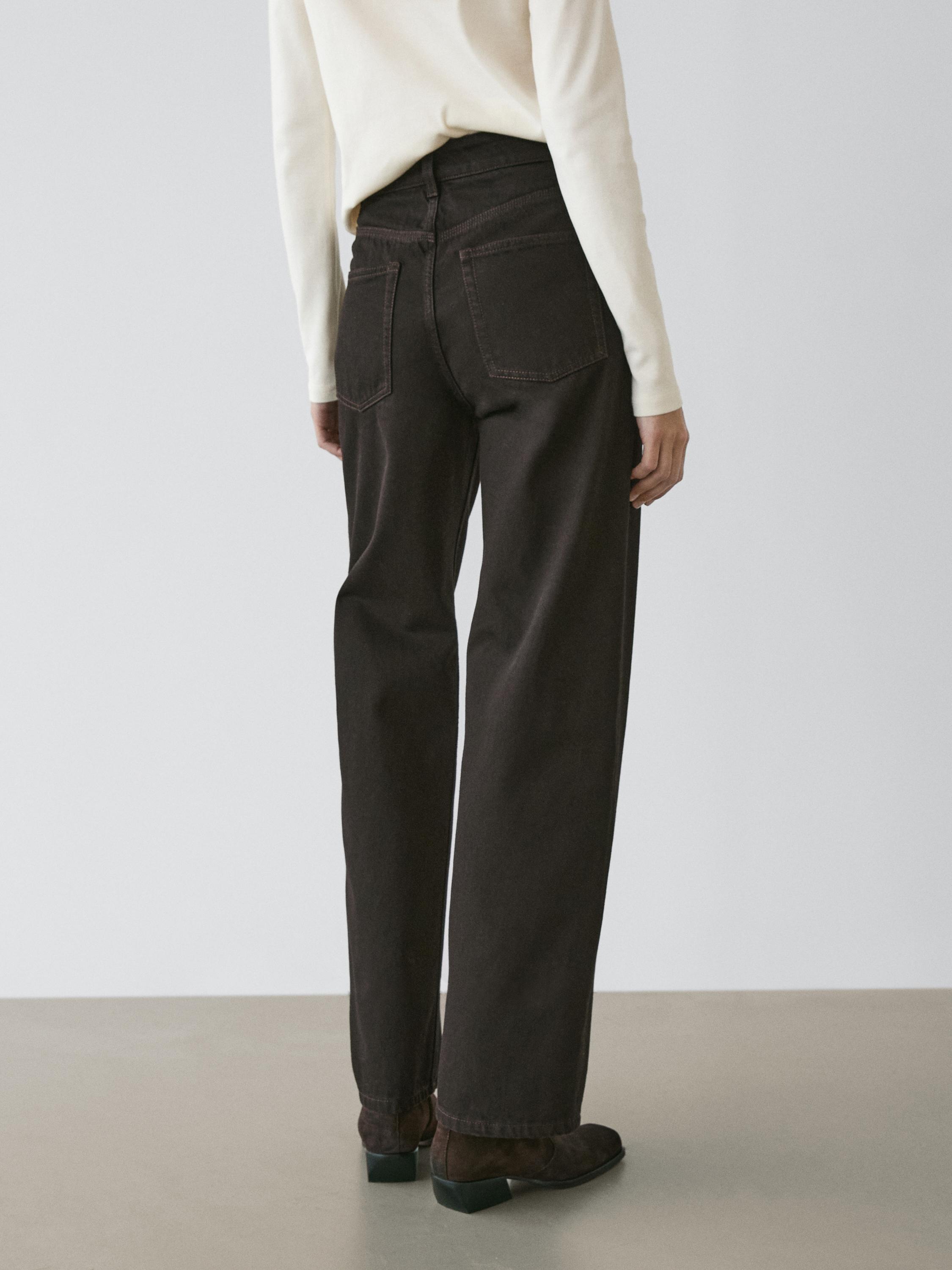 High-waist barrel fit jeans